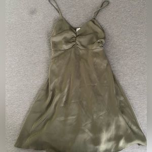 Causal Springtime Green Mini Dress